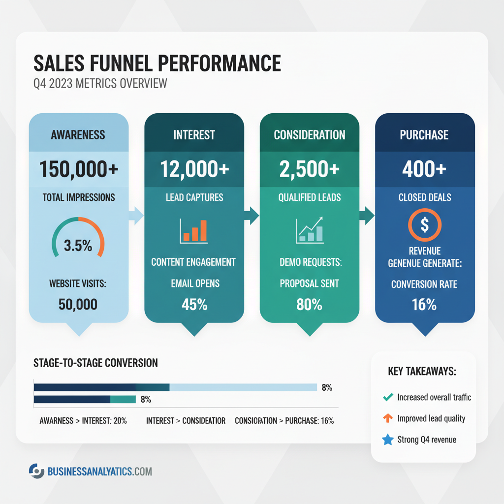 Funnel stage budget performance measurement dashboard